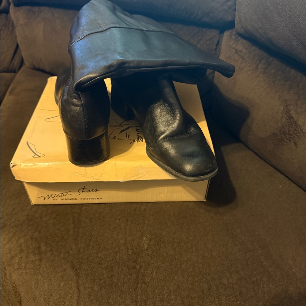 Mister Shoes Black Leather Men's Boots